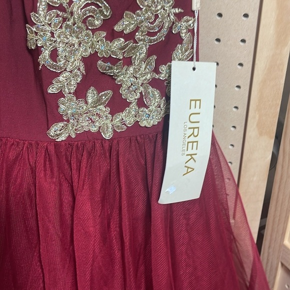 NWT Eureka large burgundy gown dress - Picture 3 of 11